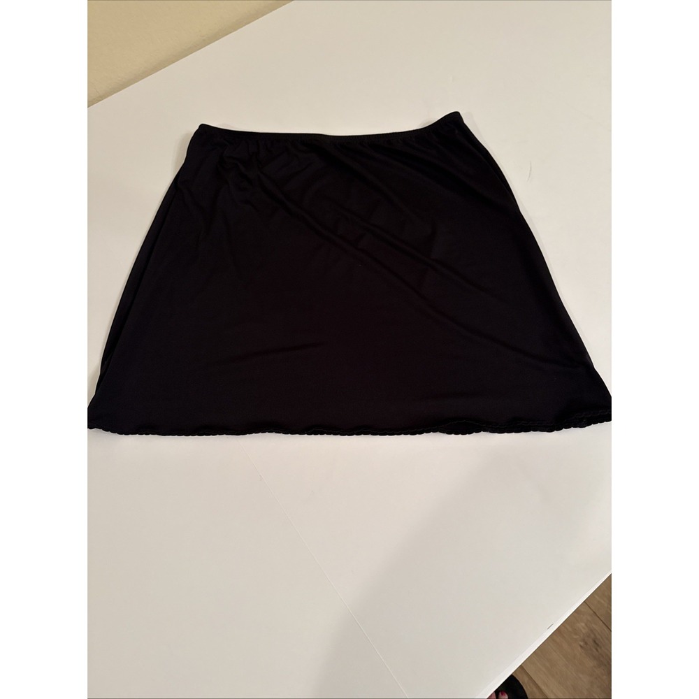 Jones New York Black Half Slip Vintage Lingerie Skirt Slip RN 68533 Large